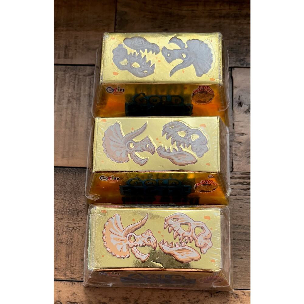Gold Dig It! Dino Dig:  By Grin Studios Rock Explore NEW 3- Pack